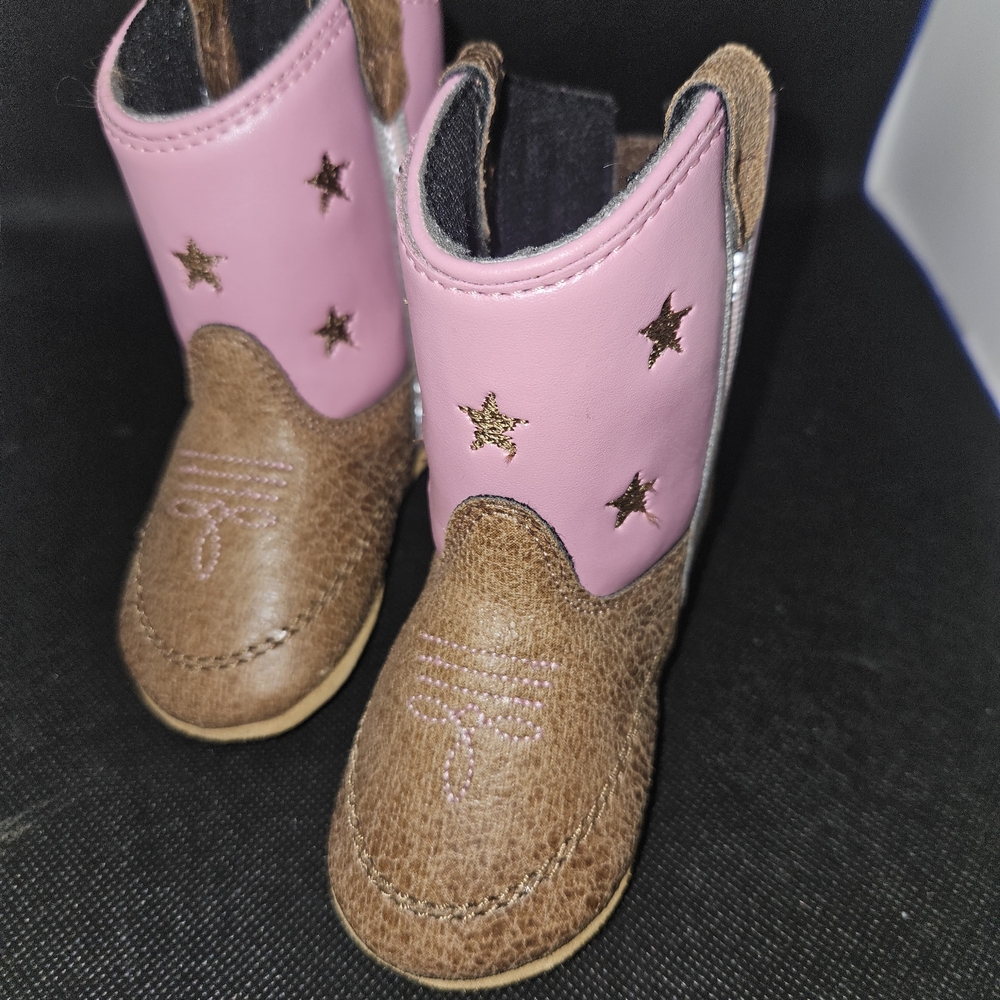 Pink and Brown Kids Boots